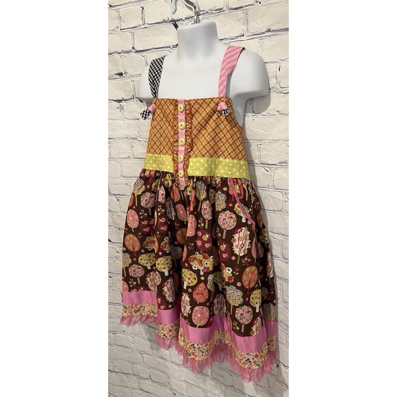 Matilda Jane Cotton Blend Dress Fall Spinning With Joy Knot Tulle Size 8 - Picture 3 of 6